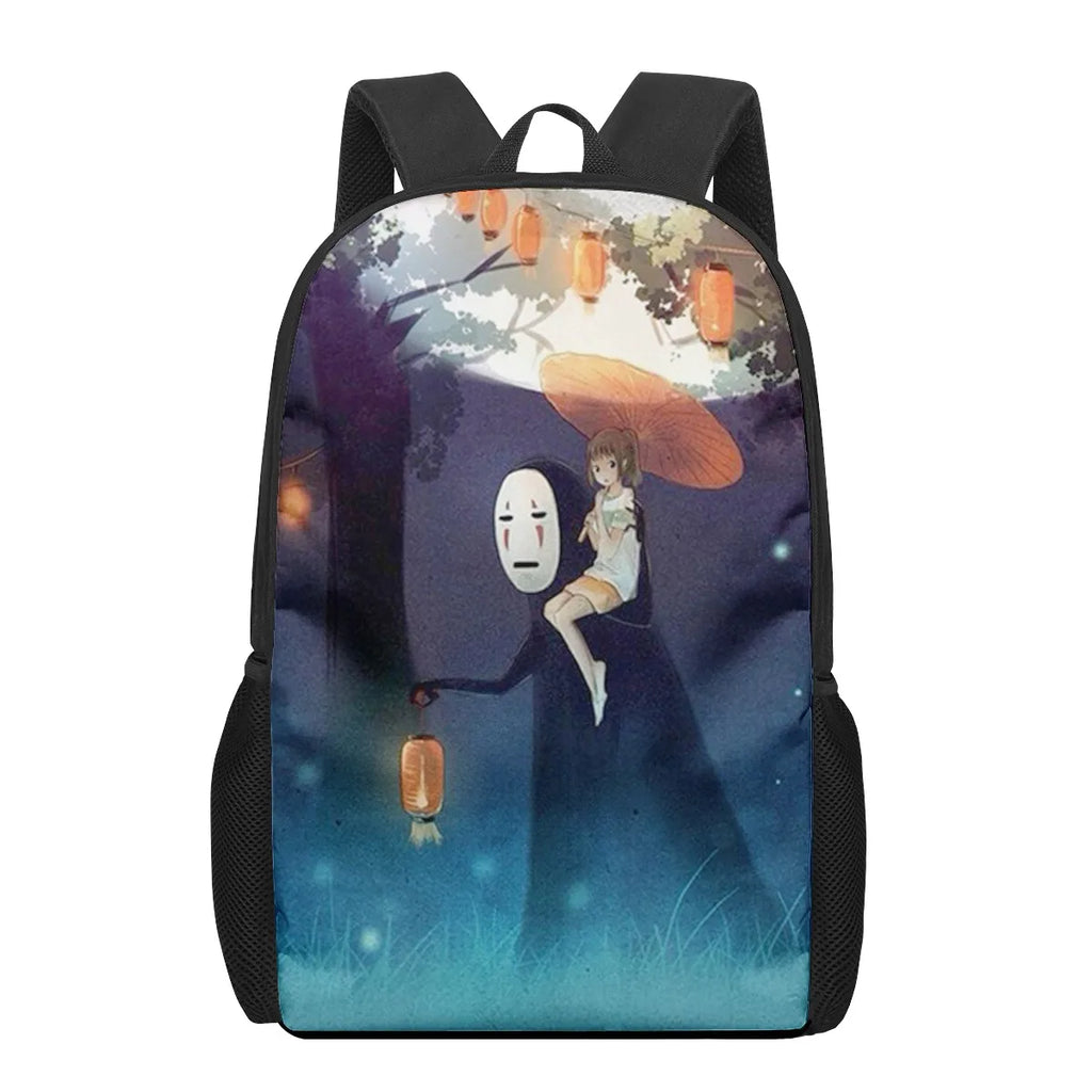 Anime Spirited Away Print Kids Backpack 16-inch School Bag Mochilas Satchel