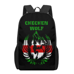 Chechnya Flag 3D Printing School Book Bag for Kids