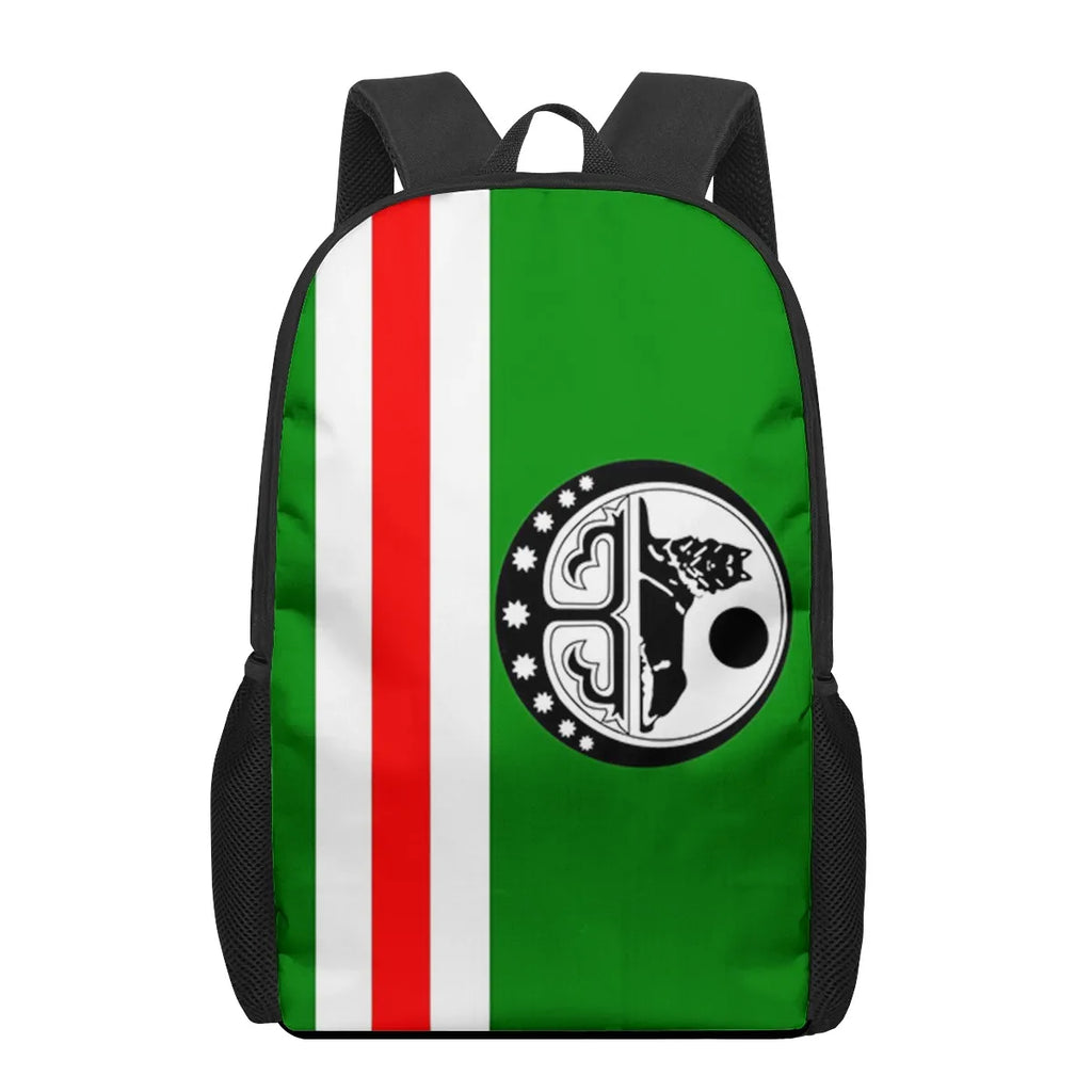Chechnya Flag 3D Printing School Book Bag for Kids