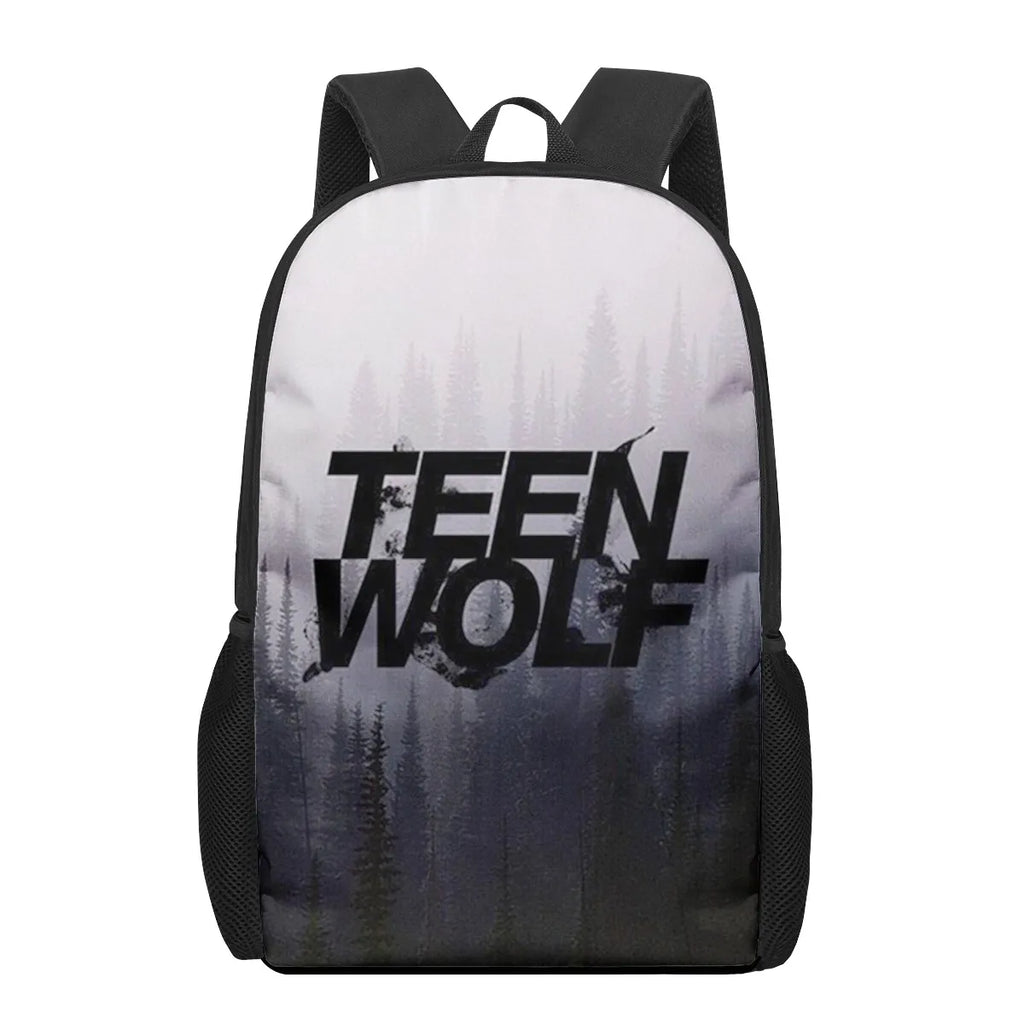 Teen Wolf 3D Print School Backpack for Boys Girls Teenager Kids Book Bag