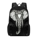 Indian Elephant Art Print 16-inch School Backpack