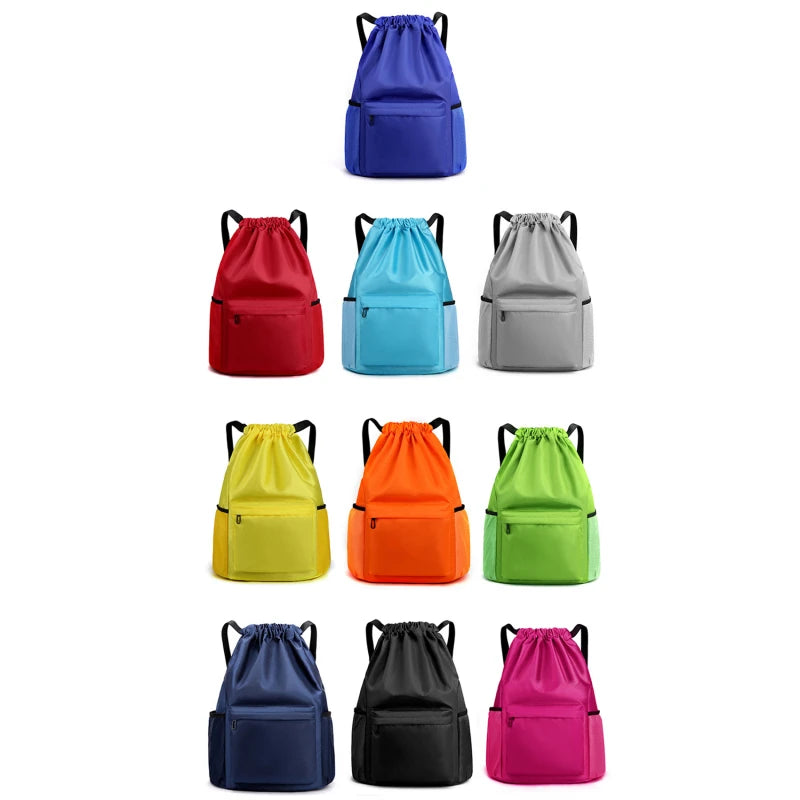 Drawstring Backpack School Gym Bag Casual Knapsack