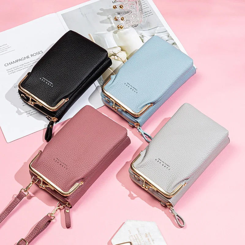 Small Crossbody Bag Women Matte Leather Shoulder Clutch