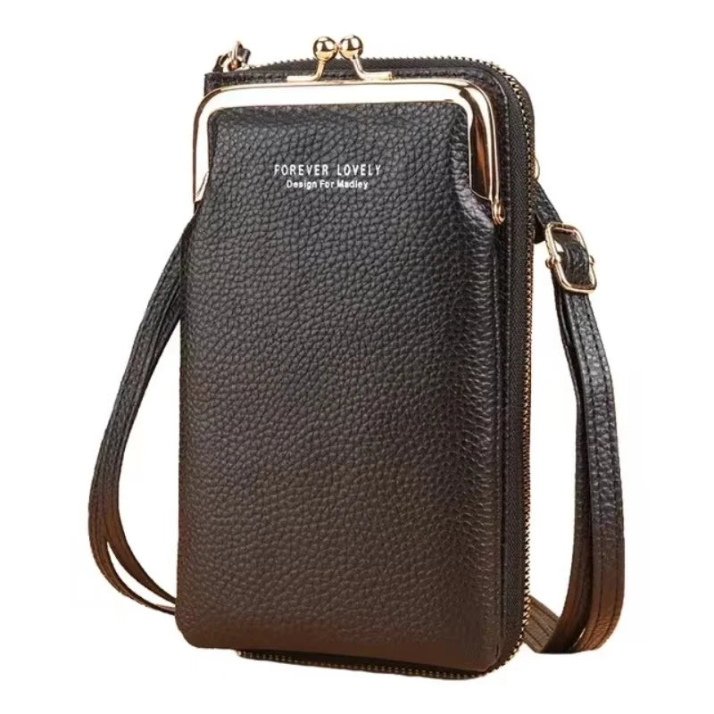Small Crossbody Bag Matte Leather Shoulder Clutch