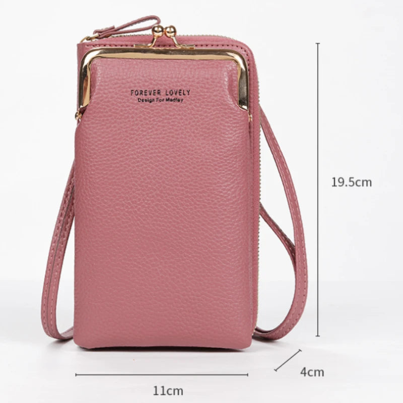 Small Crossbody Bag Women Matte Leather Shoulder Messenger Clutch Bolsas