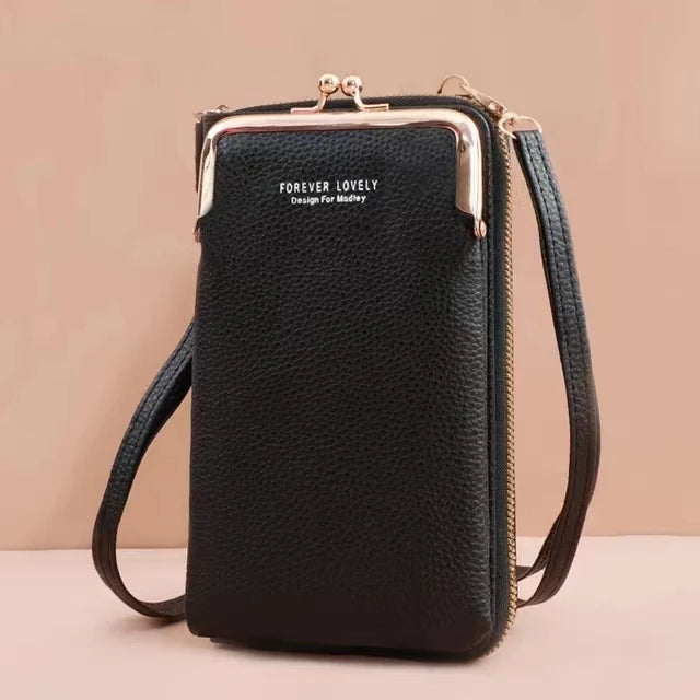Small Crossbody Bag Matte Leather Shoulder Clutch