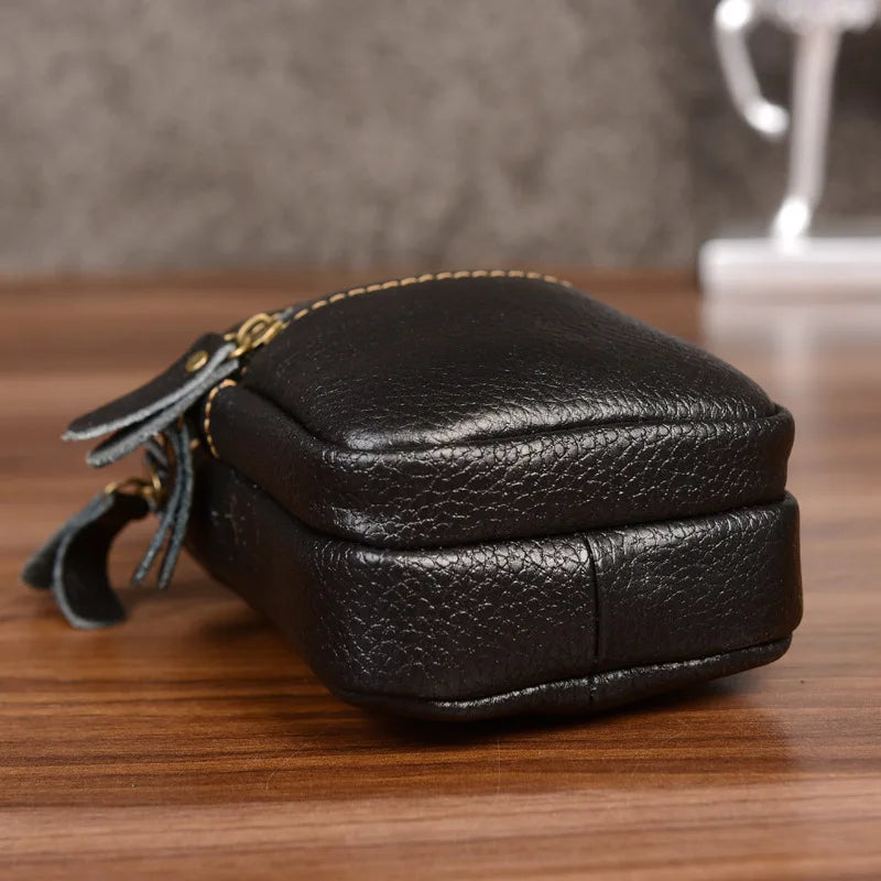 Cowhide Waist Pack Men's Belt Bags Leather Bags Phone Bags