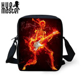 Skeleton Messenger Bags for Kids with Back Zipper Pocket