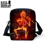 Skeleton Messenger Bags for Kids with Back Zipper Pocket