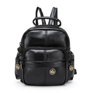 HUIMENG PU Leather Backpack for Girls - School Laptop College Bag