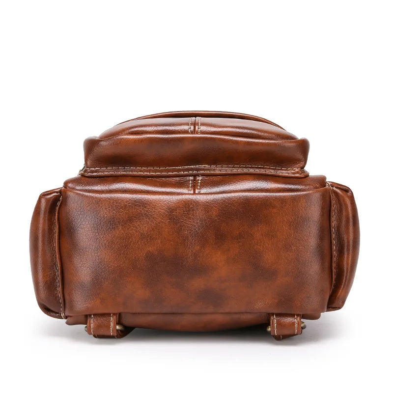 HUIMENG PU Leather Backpack for Girls - School Laptop College Bag