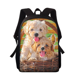 Cartoon Little Dog Kids School Backpack