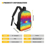 Rainbow Print Backpack for Teens School Children Kid Book Bag