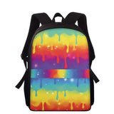 Rainbow Print Backpack for Teens School Children Kid Book Bag