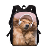 Kids Cartoon Dog Puppy Backpack For Girls Pug Golden Retriever Boys Bag