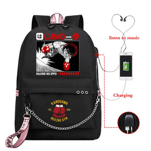 Hajime No Ippo Anime Backpack High-capacity Schoolbag