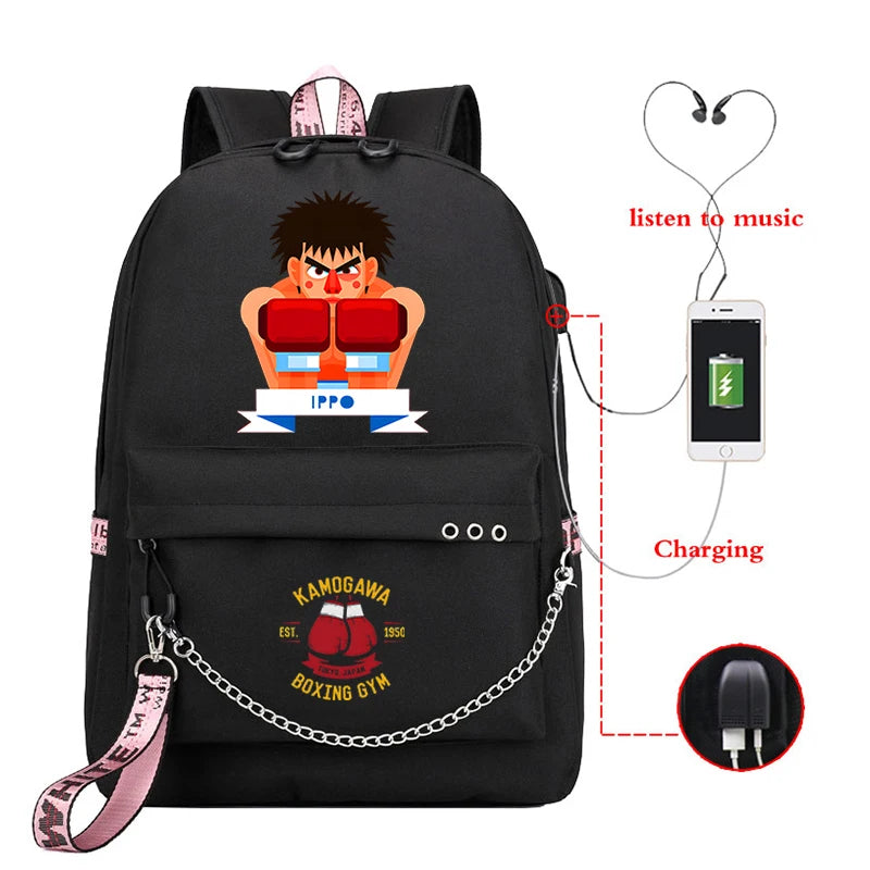 Hajime No Ippo Anime Backpack High-capacity Schoolbag