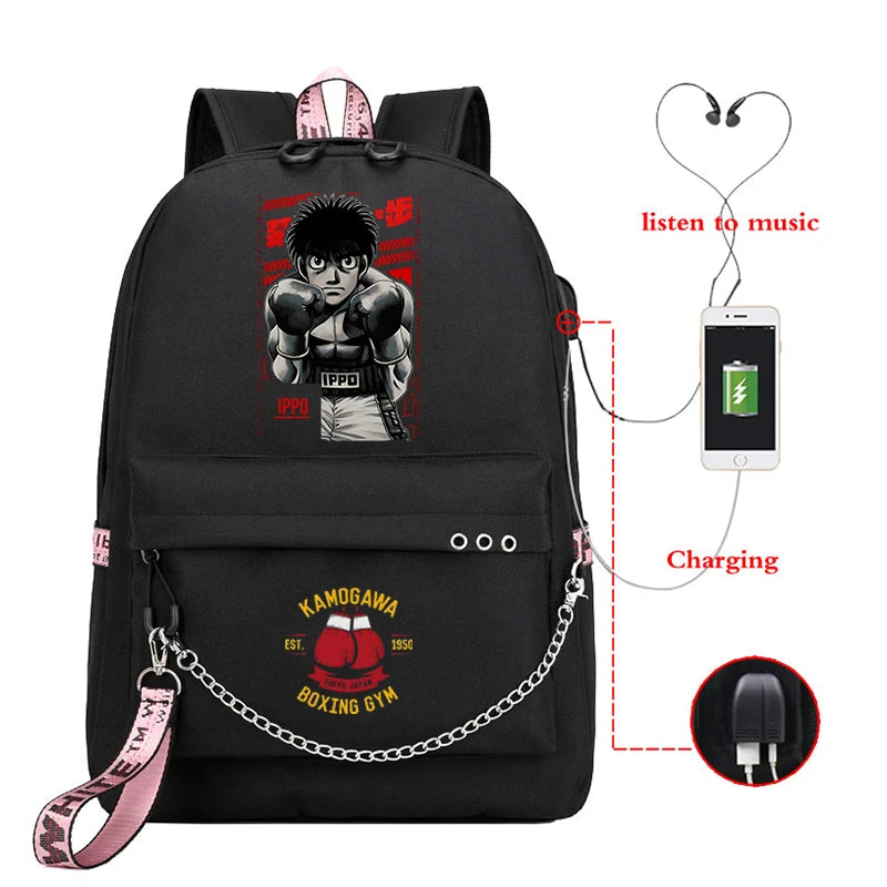 Hajime No Ippo Anime Backpack High-capacity Schoolbag