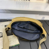 Half Moon Nylon Crossbody Bag For Women Saddle Handbag Large Capacity