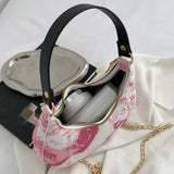Small Canvas Armpit Bag with Short Handle Women Handbag