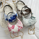 Small Canvas Armpit Bag with Short Handle Women Handbag