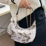 Small Canvas Armpit Bag with Short Handle Women Handbag