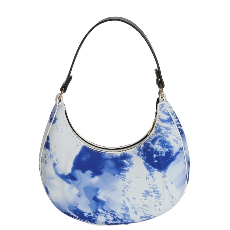 Small Canvas Armpit Bag with Short Handle Women Handbag