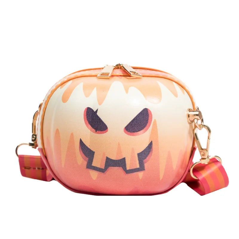 Funny Pumpkin Small Shoulder Bag Halloween Personalized Crossbody Bag