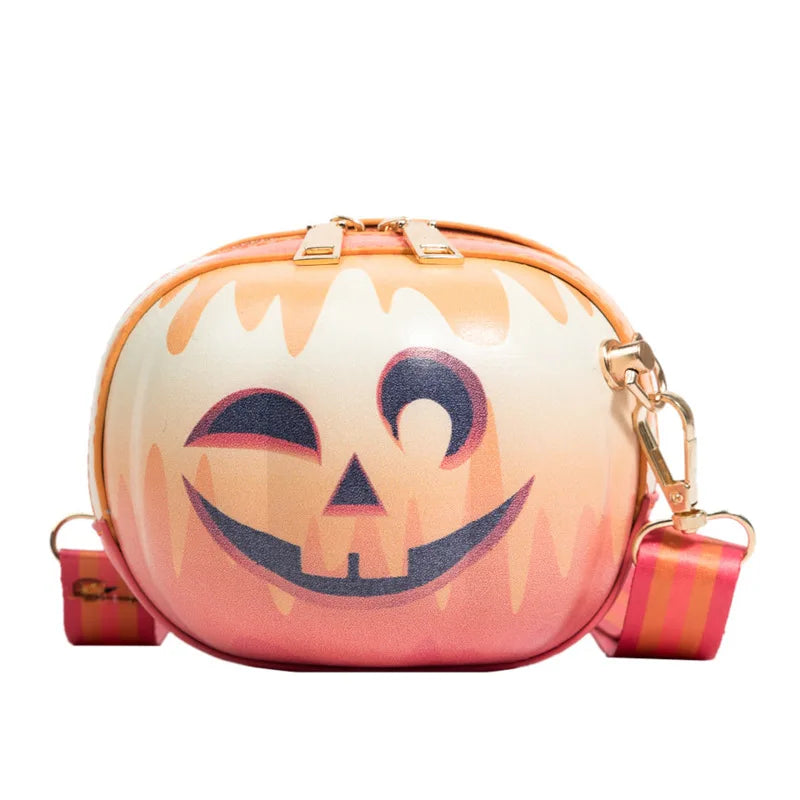 Funny Pumpkin Small Shoulder Bag Halloween Personalized Crossbody Bag
