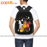 Halloween Horse Horses In Halloween Backpack Large Capacity Travel Shoe Bag