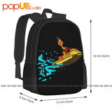 Halloween Jetski Flaming Pumpkin Party Backpack Gym Sports Bag