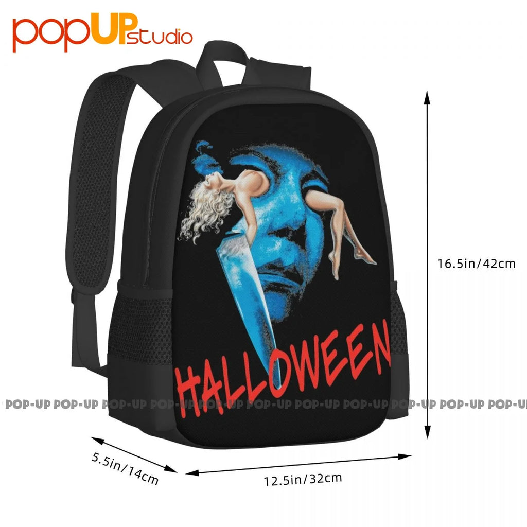 Halloween Michael Myers Figure Vhs Backpack Large Capacity