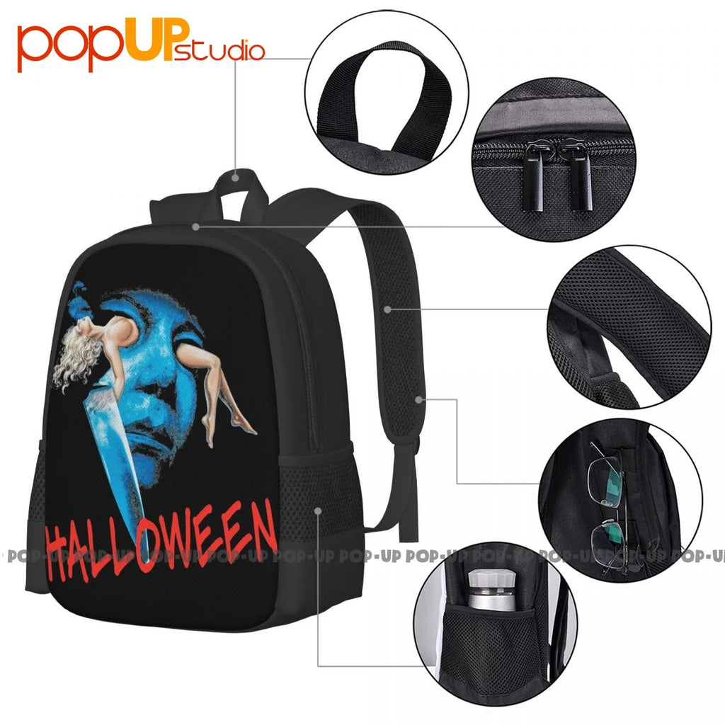 Halloween Michael Myers Figure Vhs Backpack Large Capacity