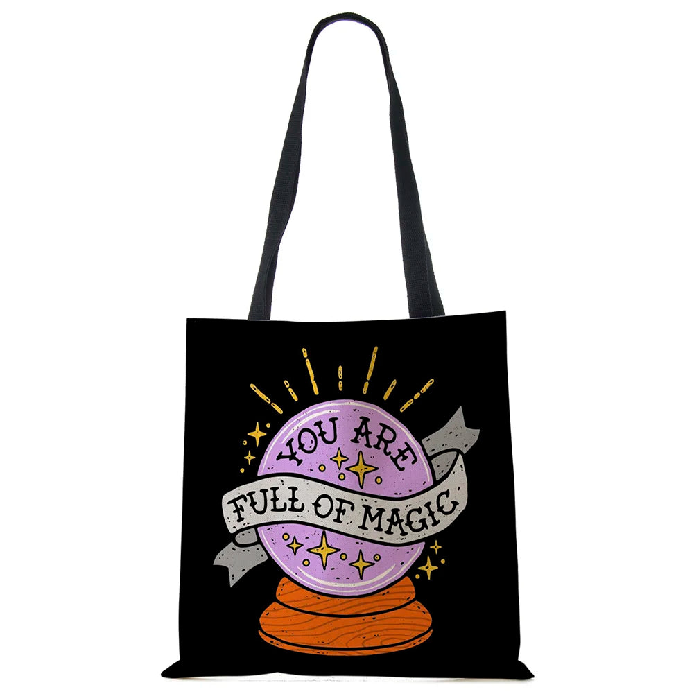 Halloween Series Letter Printed Women Handbag Large Capacity