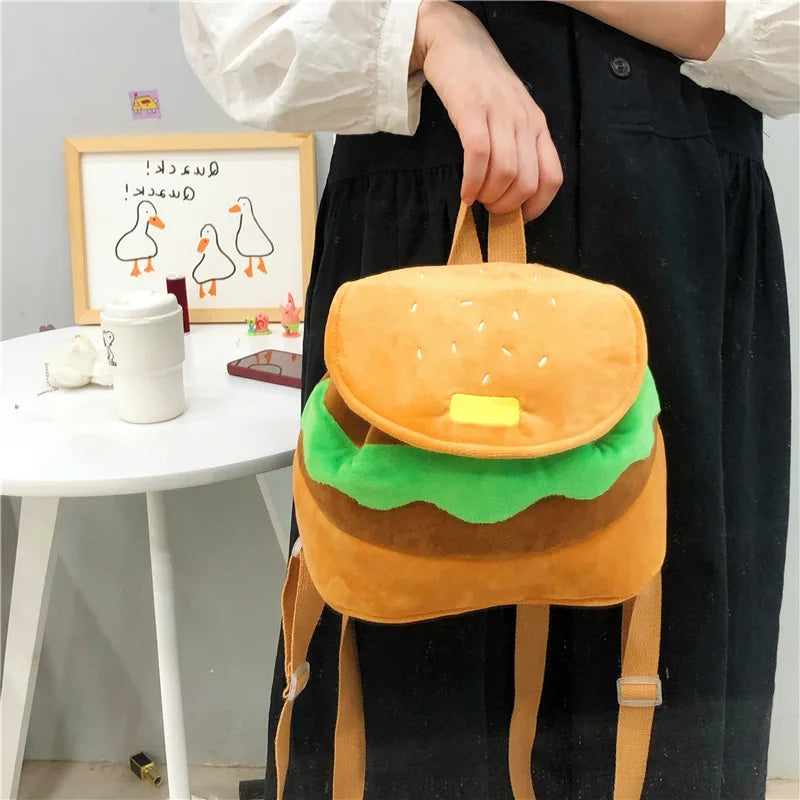 Canvas Backpack Drawstring Shoulder Student School Bag
