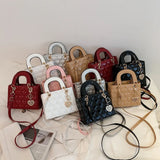 Quilted Square Handle Bag Classic Totes Women Shoulder Bags