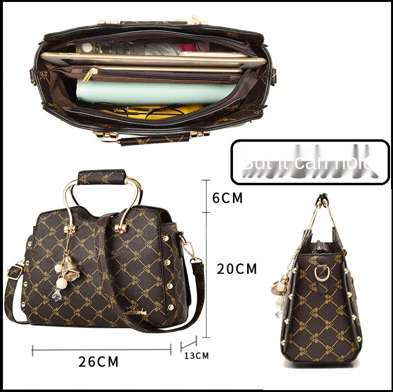 Rivet Shoulder Bag Wild Messenger Handbag Big Bag