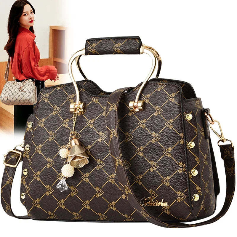 Rivet Shoulder Bag Wild Messenger Handbag Big Bag