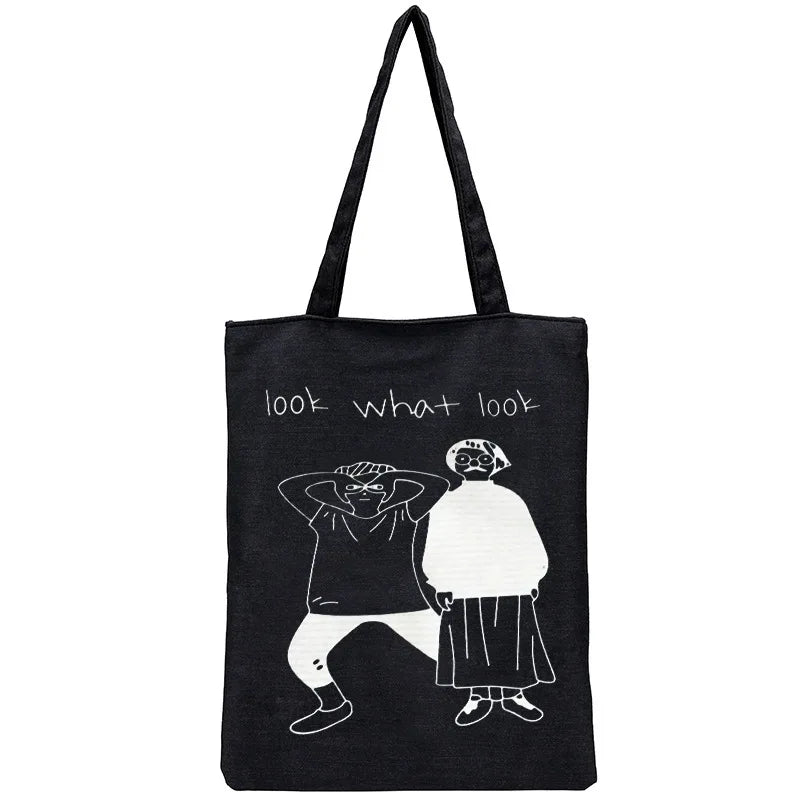 Cartoon Messenger Bag Reusable Shopping Hot Canvas Women Bags