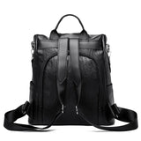 Women's Large PU Leather Backpack Schoolbag Shoulder Bag for Girls