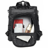 Women's Large PU Leather Backpack Schoolbag Shoulder Bag for Girls