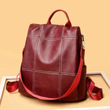 Women's Large PU Leather Backpack Schoolbag Shoulder Bag for Girls