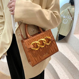 Quilted Hand Bag Women Shoulder Purse PU Leather Crossbody Bag