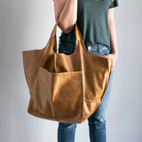 Soft Leather Oversized Shoulder Bag for Women
