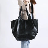 Soft Leather Oversized Shoulder Bag for Women