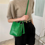 Soft Leather Bucket Bag Shoulder Bag Crossbody Bag for Women