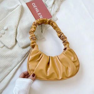 Retro PU Leather Handbag Women Shoulder Totes Underarm Handle Bag