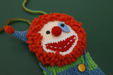 Female Clown Knitted Pouch Crossbody Bag Girl Casual Side Sling Shoulder Bag
