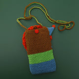 Female Clown Knitted Pouch Crossbody Bag Girl Casual Side Sling Shoulder Bag