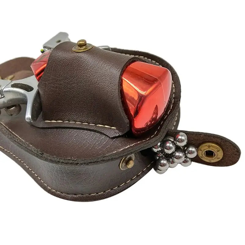 Leather 2 In 1 Slingshot Catapult Steel Balls Bearings Bag Pouch Case Holder